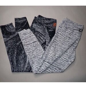 LOT Grrrl Leggings HEIDI size XXL Black White Patterns Workout Athletic